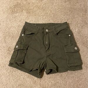 Dark Green Cargo Shorts